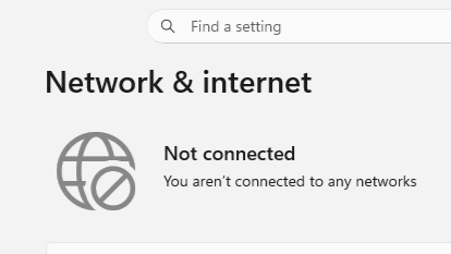 No Wi-Fi or Bluetooth